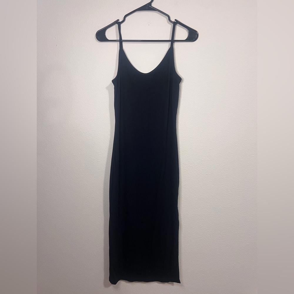 Fabletics Black Maxi Dress with Thin Straps